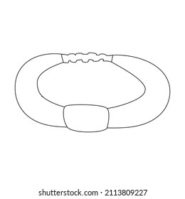 Hoop vector icon.Outline vector icon isolated on white background hoop.