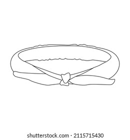 Hoop vector icon.Outline vector icon isolated on white background hoop.