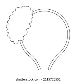 Hoop Vektorsymbol.Umrisslinie Vektorsymbol einzeln auf weißem Hintergrund.
