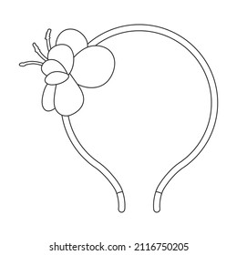 Icono de vector Hoop.Icono de vector de contorno aislado en el aro de fondo blanco.