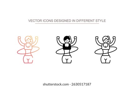 Design de ícone de aro com ilustração de estoque de fundo branco