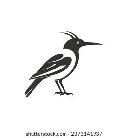 Hoopoe bird Icon on White Background - Simple Vector Illustration
