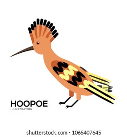 Hoopoe icon vector. Hoopoe sign on white background. Hoopoe icon for web and app