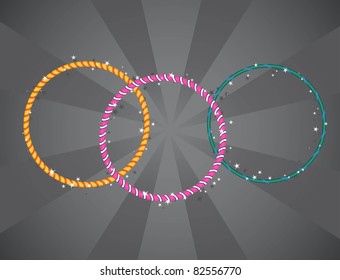 Hoops beautiful sparkly hula hoops in 3 sizes and colors