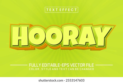 Hooray font Text effect editable