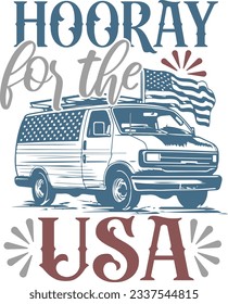 Hooray For The USA - Retro 4th Of July