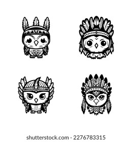 Hoot hoot! Our kawaii owl wearing Indian chief accessories collection is here. Hand-drawn with love, these illustrations are sure to add a touch of whimsy to your project