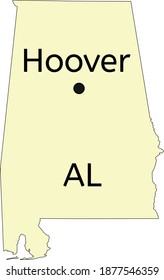 Hoover City Location On Alabama Map