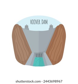 Hoover dam icon clipart avatar logotype isolated vector illustration