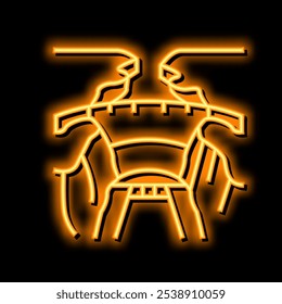 hoover dam neon light sign vector. hoover dam illustration