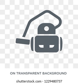 hoover icon. Trendy flat vector hoover icon on transparent background from Cleaning collection. 
