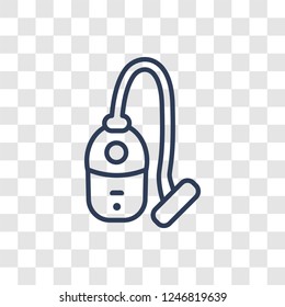 hoover icon. Trendy linear hoover logo concept on transparent background from cleaning collection