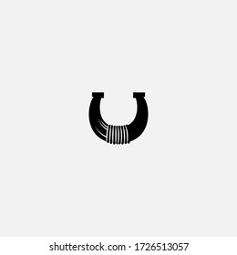 hooves icon.hooves Vektor auf grauem Hintergrund