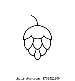hop beer line icon. vector hop icon.