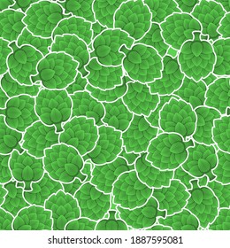 Hop Beer pattern seamless. Hops seed background. vector texture