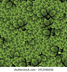 Hop Beer pattern seamless. Hops seed background. vector texture