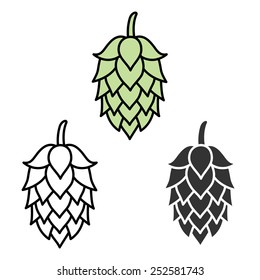 Hop beer sign symbol label