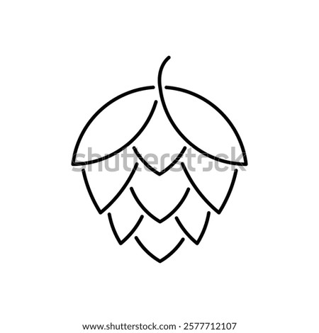 Hop, beer simple thin line icon vector illustration