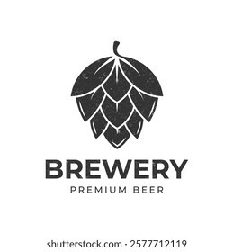 hop brew brewery logo craft beer vector icon logo design