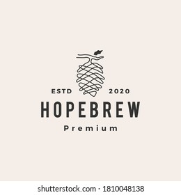 hop brew hipster vintage logo vector icon illustration