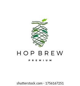 hop brew logo vector icon illustration