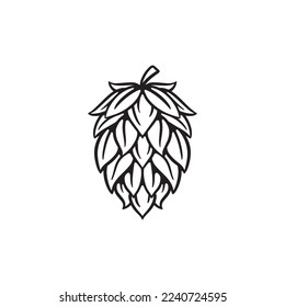 Hop brewery icon logo vector.