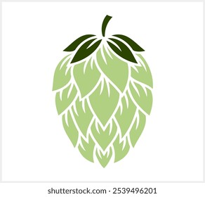 Hop cone icon. Design element for logo, emblem, restaurant menu, craft beer pub, brewery. Vector stock illustration