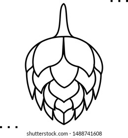Hop cone icon in outline style