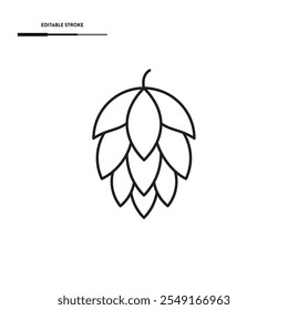 Hop Cone Icon Vector Design.