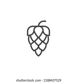 Icono de línea de cono. signo de estilo lineal para concepto móvil y diseño web. Icono de vector de contorno de salto de cerveza. Símbolo, ilustración del logotipo. Gráficos vectoriales