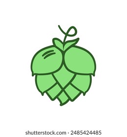Hop cone - simple vector illustration	