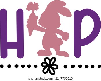 Hop Easter svg Craft cutting file