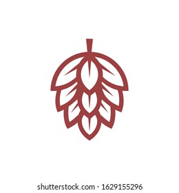Hop emblem icon label logo. Vector illustration.