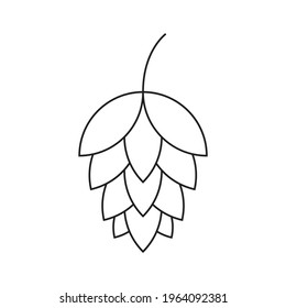 Hop flower icon design. vector illustration