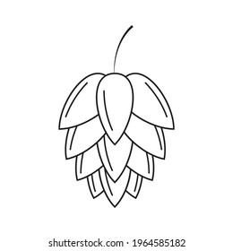 Hop flower icon design. vector illustration