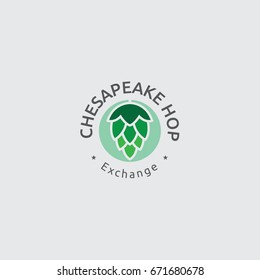 hop fruit. hop icon. hop logo template. beer logo template.