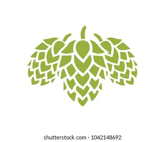 Hop Fruits for making Beer or Wine Sign Symbol Logo Vector