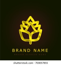 Hop golden metallic logo