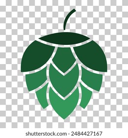 Hop icon beer cone leaf sign,pub herb design, nature seed vector illustration .