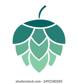 Hop icon beer cone leaf sign,pub herb design, nature seed vector illustration .