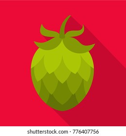 Hop icon. Flat illustration of hop vector icon for web