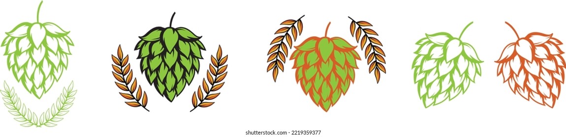 Hop icon isolated , logo on white background