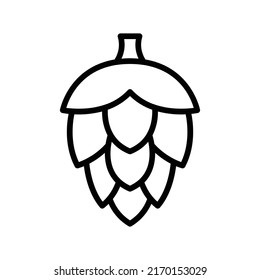 Hop Icon. Line Art Style Design Isolated On White Background