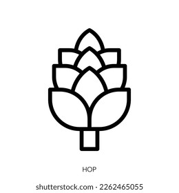 hop icon. Line Art Style Design Isolated On White Background