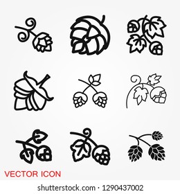 Hop icon logo, illustration, vector sign symbol for design