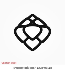 Hop icon logo, illustration, vector sign symbol for design
