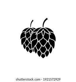 Hop icon, logo isolated on white background, hops