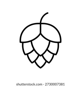 Hop-Symbol Umriss einzelne Vektorgrafik Logo-Design