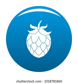 Hop icon vector blue circle isolated on white background 