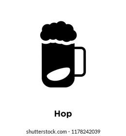 Hop icon vector isolated on white background, logo concept of Hop sign on transparent background, filled black symbol
